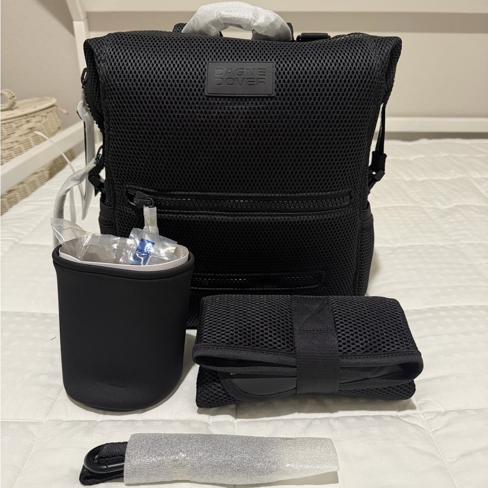 Dagne Dover Black Indi Large diaper bag Organizer Bag with accessories